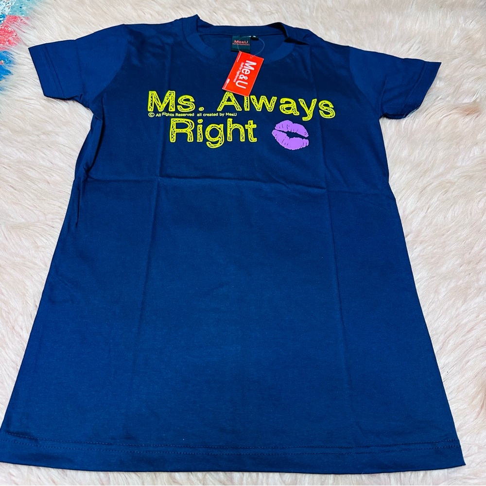 Blue Graphic Tee - Ms. Always Right